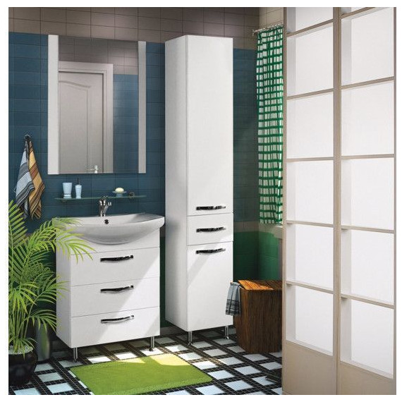 Пенал напольный Акватон Ария Н 34 см с корзиной 1A124303AA010 - 5 Пенал напольный Акватон Ария Н 34 см с корзиной 1A124303AA010 фото 5