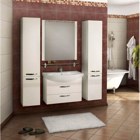 Пенал подвесной Акватон Ария М 34 см с корзиной 1A124403AA010 фото 4