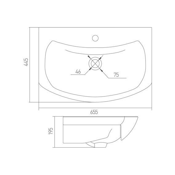Тумба подвесная с раковиной Акватон Ария 65 см 1A1340K0AA010, белый - 9 Тумба подвесная с раковиной Акватон Ария 65 см 1A1340K0AA010, белый фото 9