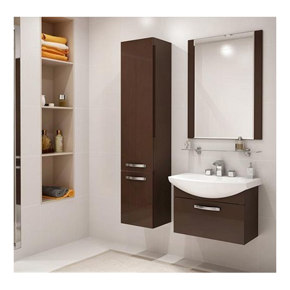 Тумба подвесная с раковиной Акватон Ария 65 см 1A1340K0AA430, коричневый - 2 Тумба подвесная с раковиной Акватон Ария 65 см 1A1340K0AA430, коричневый фото 2