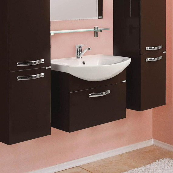 Тумба подвесная с раковиной Акватон Ария 65 см 1A1340K0AA430, коричневый - 3 Тумба подвесная с раковиной Акватон Ария 65 см 1A1340K0AA430, коричневый фото 3