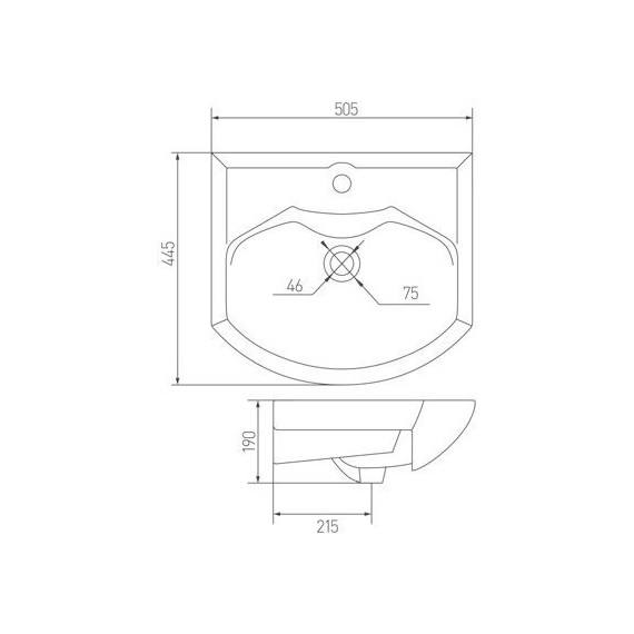 Тумба подвесная с раковиной Акватон Ария 50М см 1A1400K0AA010, белый фото 9