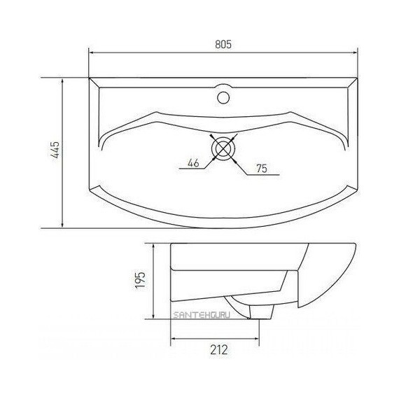 Тумба подвесная с раковиной Акватон Ария 80М см 1A1408K0AA010, белый фото 8