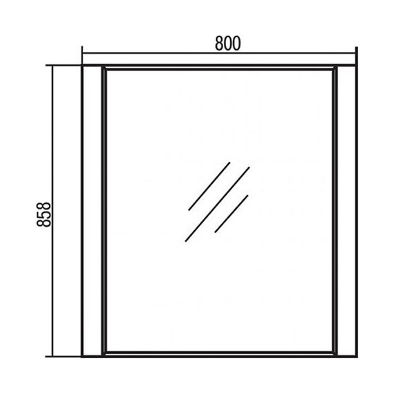 Зеркало Акватон Ария 80 см 1A141902AA010 - 7 Зеркало Акватон Ария 80 см 1A141902AA010 фото 7