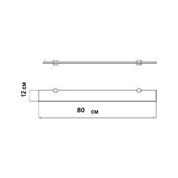 Полка для зеркала Акватон Ария 80 см 1A144603AA010 фото 3