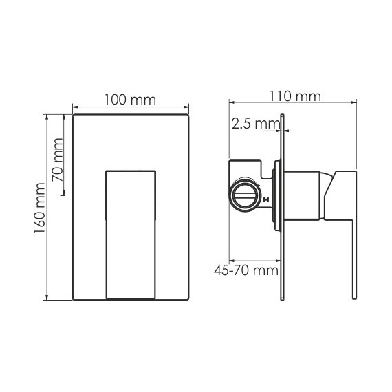 Смеситель для душа WasserKraft Abens 2051, черный - 6 Смеситель для душа WasserKraft Abens 2051, черный фото 6
