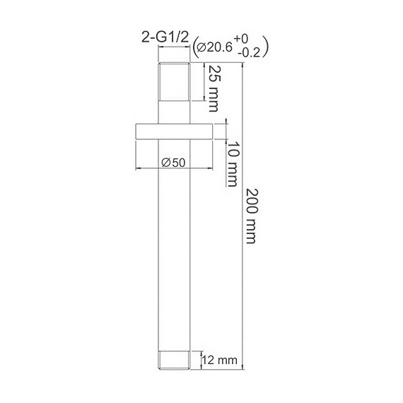 Кронштейн потолочный WasserKraft Abens A151, черный фото 2