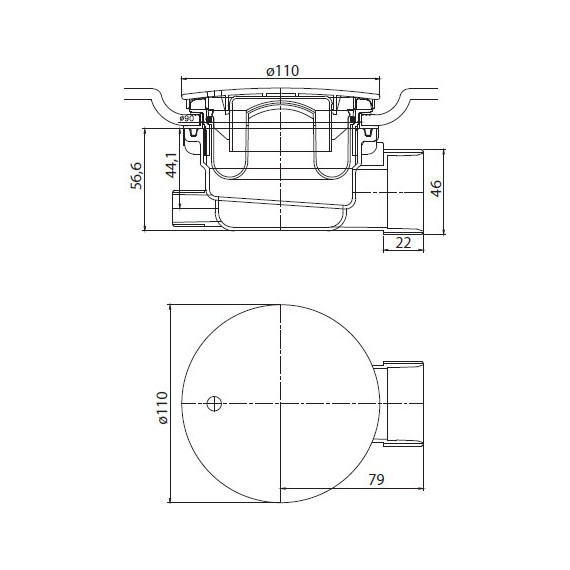 Сифон для душевого поддона Cezares CZR-01-90 фото 3