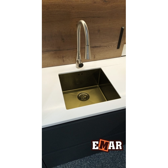 Кухонная мойка Emar EMB-113 1,2 мм, золото, Цвет производителя: золото фото 2