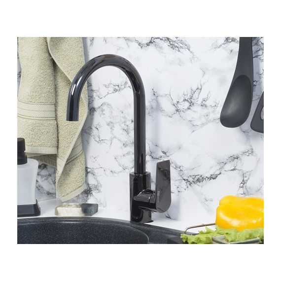 Смеситель для кухни WasserKraft Glan 6607, черный фото 5