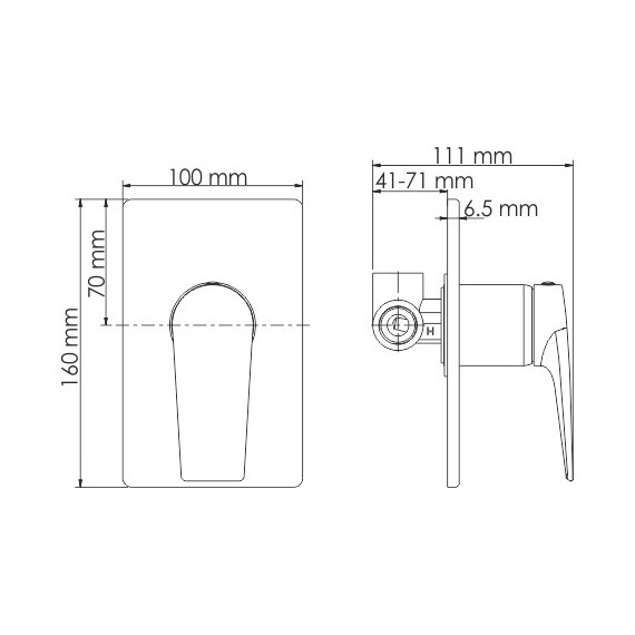 Смеситель для душа WasserKraft Glan 6651, черный - 5 Смеситель для душа WasserKraft Glan 6651, черный фото 5