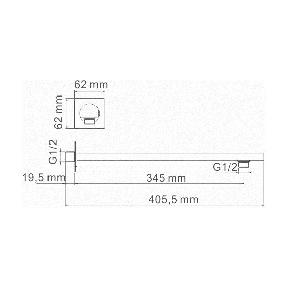 Кронштейн стеновой WasserKraft Glan A181, черный фото 2