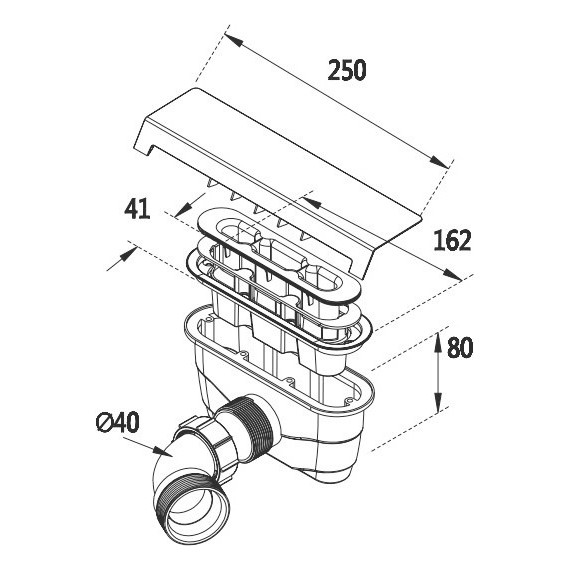 Сифон для душевого поддона Cezares TRAY-AS-01 - 2 Сифон для душевого поддона Cezares TRAY-AS-01 фото 2