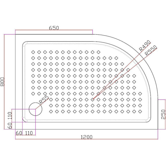 Акриловый поддон Cezares TRAY-A-RH-120/80-550-15-W-R 120х80 см - 3 Акриловый поддон Cezares TRAY-A-RH-120/80-550-15-W-R 120х80 см фото 3