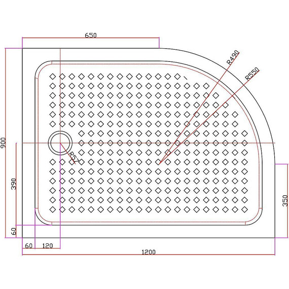 Акриловый поддон Cezares TRAY-A-RH-120/90-550-15-W-L 120х90 см фото 3