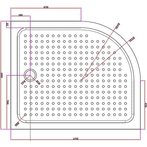 Акриловый поддон Cezares TRAY-A-RH-120/100-550-15-W-R 120х100 см - 3 Акриловый поддон Cezares TRAY-A-RH-120/100-550-15-W-R 120х100 см фото 3