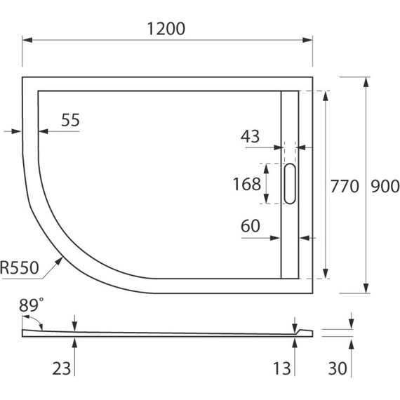 Мраморный поддон Cezares TRAY-AS-RH-120/90-550-30-W-R 120х90 см - 4 Мраморный поддон Cezares TRAY-AS-RH-120/90-550-30-W-R 120х90 см фото 4