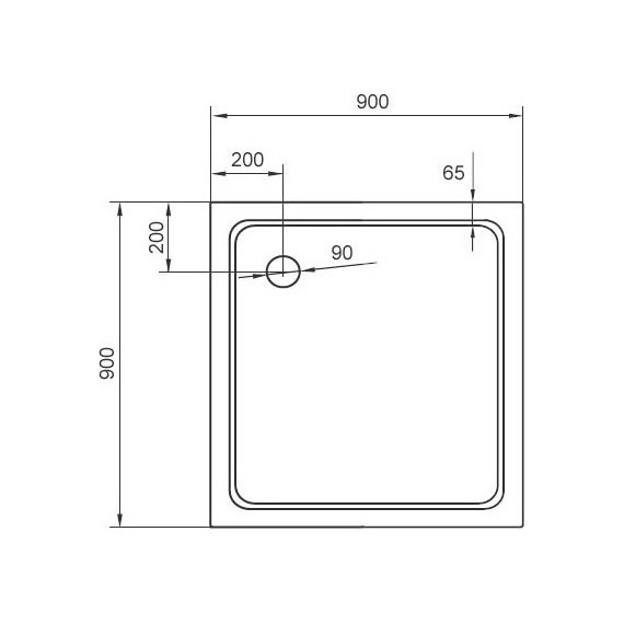 Поддон SMC Cezares TRAY-M-A-90-35-W 90х90 см фото 3