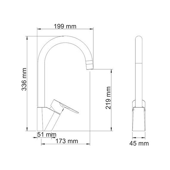 Смеситель для кухни WasserKraft Leine 3507 фото 5