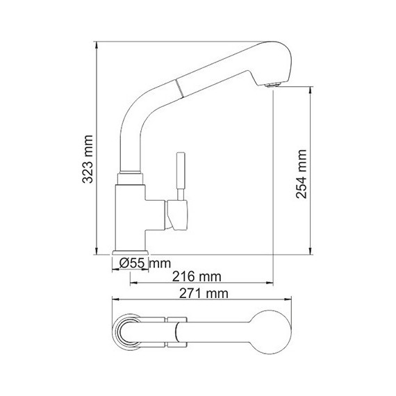 Смеситель для кухни WasserKraft Wern 4266, матовый хром - 8 Смеситель для кухни WasserKraft Wern 4266, матовый хром фото 8