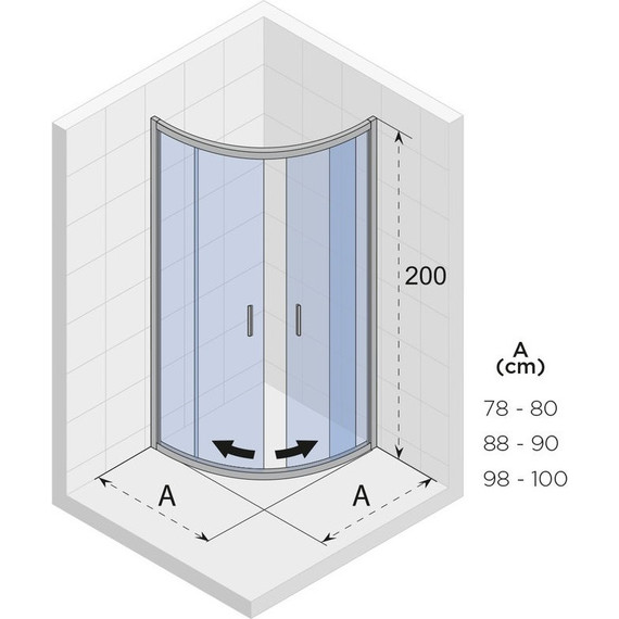 Душевое ограждение Riho Hamar 2.0 R309 80х80 см GR12200, хром/прозрачное фото 6
