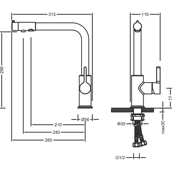 Смеситель для кухни Timo Hette 1026/02F, антик - 2 Смеситель для кухни Timo Hette 1026/02F, антик фото 2