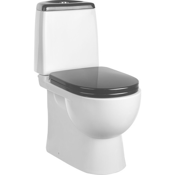 Унитаз-компакт Sanita Luxe Best Luxe BSTSLCC06100522 с крышкой микролифт (цвет чёрный) фото 