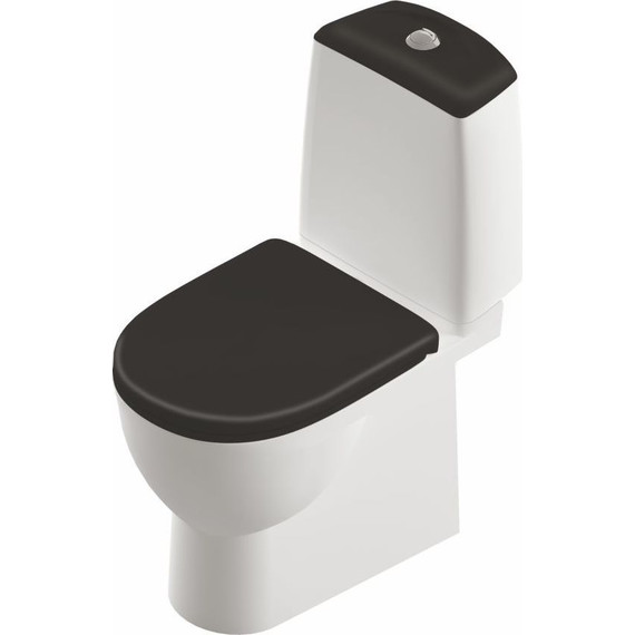 Унитаз-компакт Sanita Luxe Best Luxe WC.CC/Best/2-DM/BLK.G/S1 с крышкой микролифт (цвет чёрный) фото 8