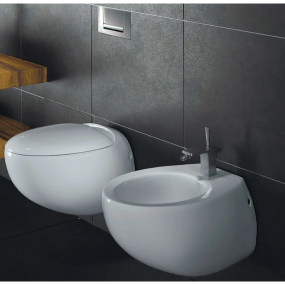 Унитаз подвесной Sanita Luxe Ringo WC.WH/Ringo/DM.Rim/WHT.G/S1 с крышкой микролифт фото 6