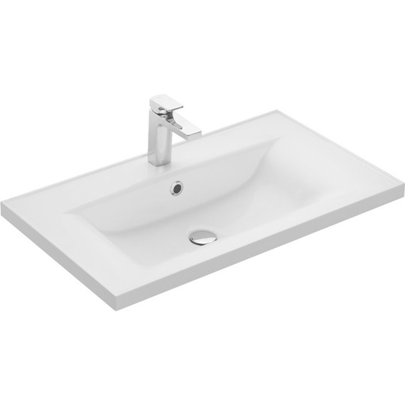 Тумба подвесная с раковиной Акватон Римини 100 см 1A2328K3RN010, белый фото 5