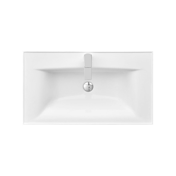 Тумба подвесная с раковиной Акватон Диор 80 см 1A1678K2DR010, белый фото 6