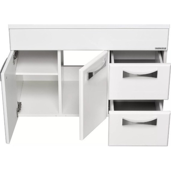 Тумба подвесная с раковиной Акватон Диор 80 см 1A1678K2DR010, белый фото 4