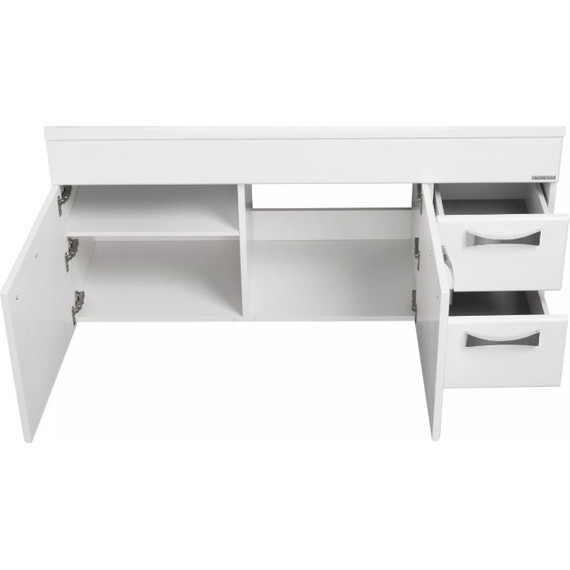 Тумба подвесная с раковиной Акватон Диор 120 см 1A1106K2DR010, белый фото 4