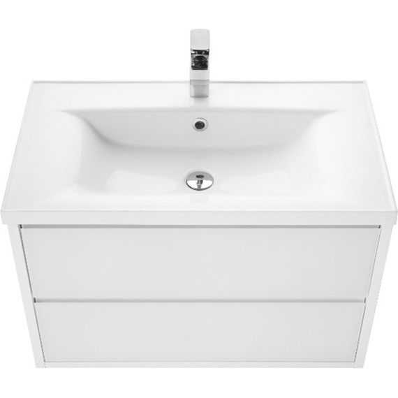 Тумба подвесная с раковиной Акватон Римини 80 см 1A2267K3RN010, белый - 4 Тумба подвесная с раковиной Акватон Римини 80 см 1A2267K3RN010, белый фото 4