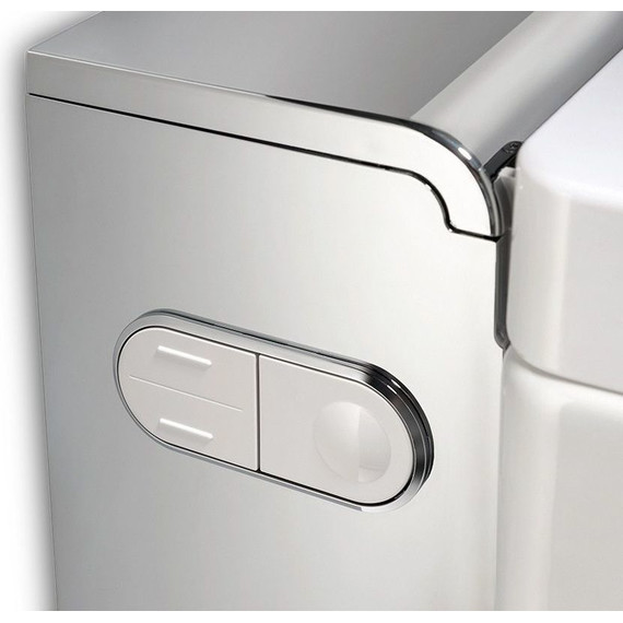 Унитаз-биде подвесной безободковый импульсный Geberit AquaClean Mera Comfort 146.214.21.1 с крышкой микролифт, белый/хром фото 5