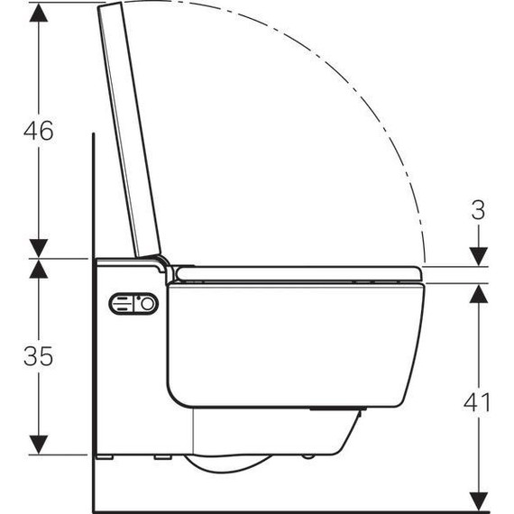 Унитаз-биде подвесной безободковый импульсный Geberit AquaClean Mera Comfort 146.214.21.1 с крышкой микролифт, белый/хром фото 14