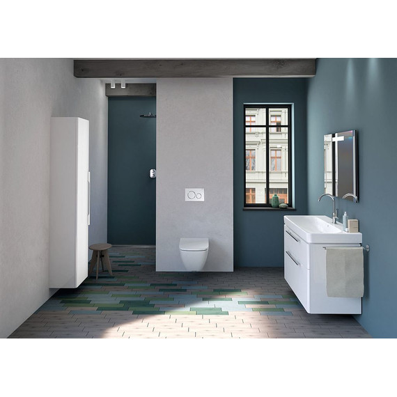 Унитаз подвесной безободковый Geberit Smyle Square 500.683.01.1 с крышкой микролифт - 3 Унитаз подвесной безободковый Geberit Smyle Square 500.683.01.1 с крышкой микролифт фото 3