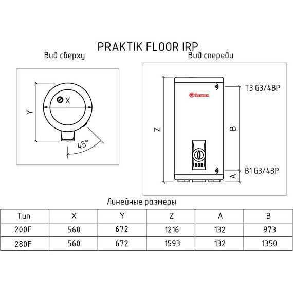 Водонагреватель электрический Thermex IRP 200 F - 5 Водонагреватель электрический Thermex IRP 200 F фото 5
