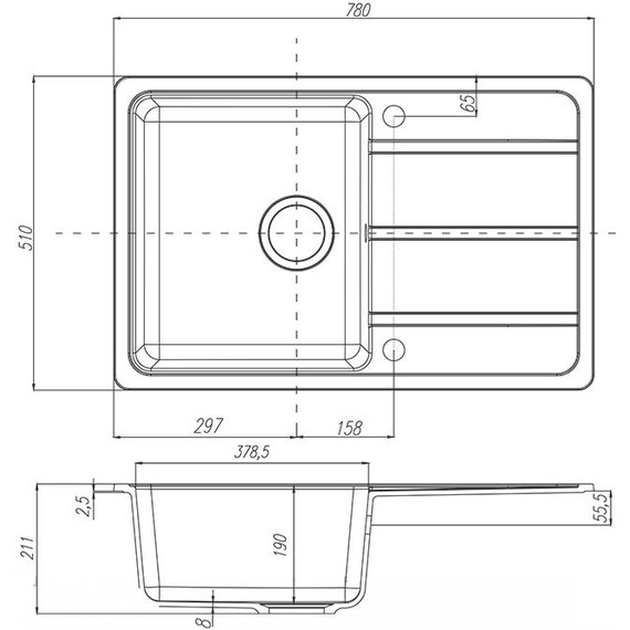 Кухонная мойка Акватон Аманда 1A712832AD280, кофе, Цвет производителя: кофе фото 4