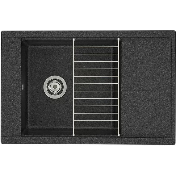 Кухонная мойка Акватон Делия 1A715132DE210, графит, Цвет производителя: графит - 2 Кухонная мойка Акватон Делия 1A715132DE210, графит, Цвет производителя: графит фото 2