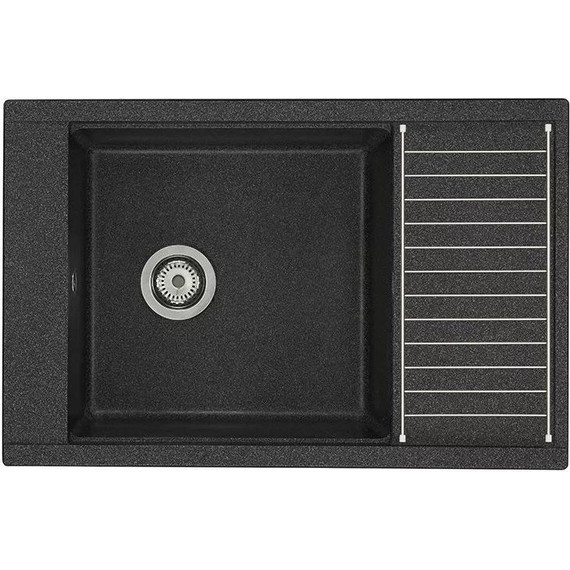 Кухонная мойка Акватон Делия 1A715132DE210, графит, Цвет производителя: графит - 3 Кухонная мойка Акватон Делия 1A715132DE210, графит, Цвет производителя: графит фото 3