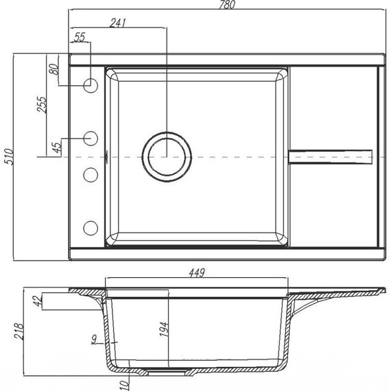 Кухонная мойка Акватон Делия 1A715132DE280, кофе, Цвет производителя: кофе фото 7