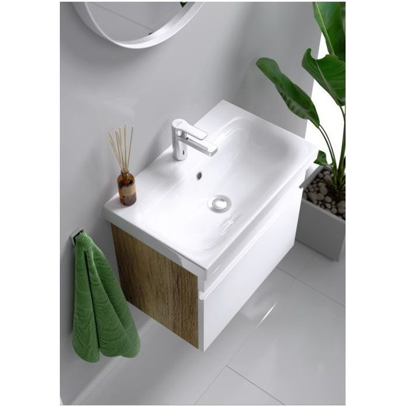 Тумба подвесная с раковиной Aqwella Smart 60 см SRT0106DB, дуб балтийский/белый - 6 Тумба подвесная с раковиной Aqwella Smart 60 см SRT0106DB, дуб балтийский/белый фото 6