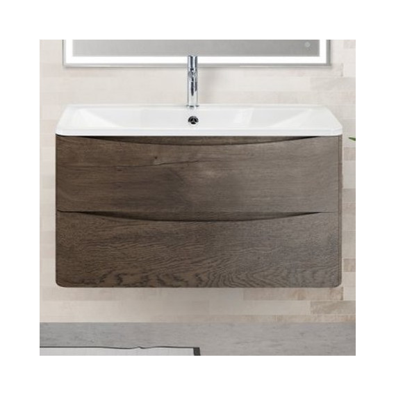Тумба подвесная с раковиной BelBagno ACQUA-800-2C-SO-RNG 80 см, Rovere Nature Grigio, Цвет фасада: Rovere Nature Grigio фото 