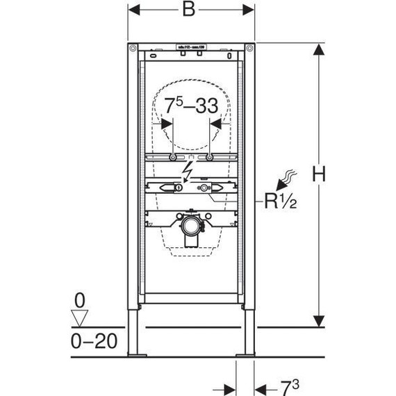 Инсталляция для писсуара Geberit Duofix 111.686.00.1 фото 2