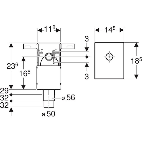 Сифон для умывальника встраиваемый Geberit Ricambi 151.120.21.1 фото 2