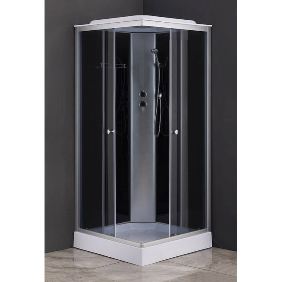 Душевая кабина Loranto CS-6491G 90х90 см, сатин/тонированное - 2 Душевая кабина Loranto CS-6491G 90х90 см, сатин/тонированное фото 2