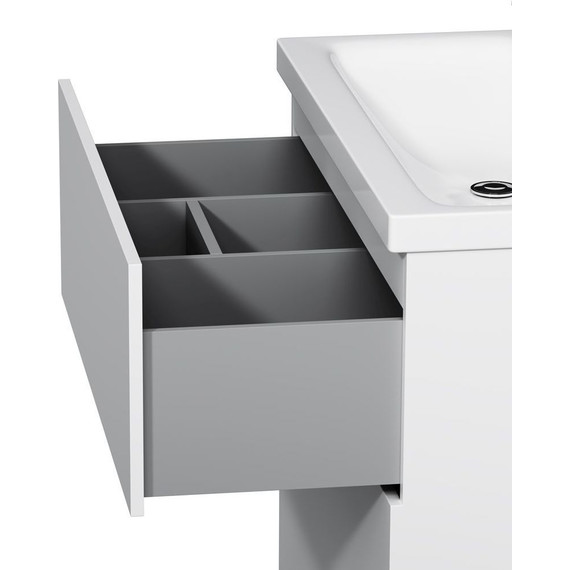 Тумба напольная с раковиной AM.PM Gem 75 см M90FSX07522WG32, белый, Цвет фасада: белый - 8 Тумба напольная с раковиной AM.PM Gem 75 см M90FSX07522WG32, белый, Цвет фасада: белый фото 8