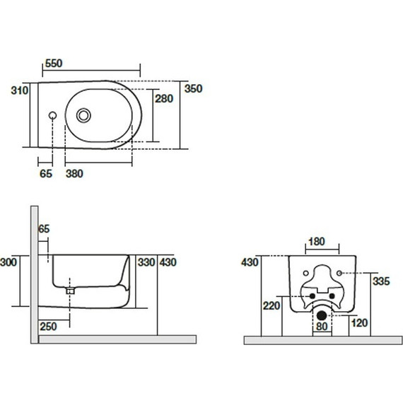 Биде подвесное Kerasan Nolita 532501*1, белый глянцевый фото 4