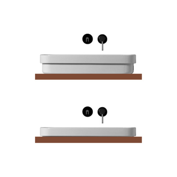 Раковина врезная на столешницу Kerasan Tribeca 60 см 514375*0, borgogna matt фото 2